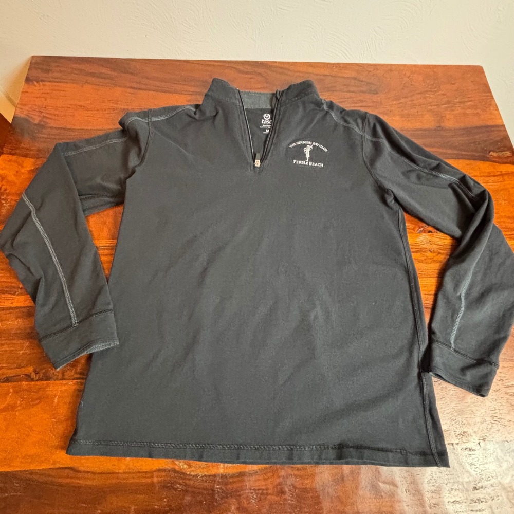 Tasc Performance Quarter Zip Pullover Top The‎ Spanish Bay Club Pebble Beach M